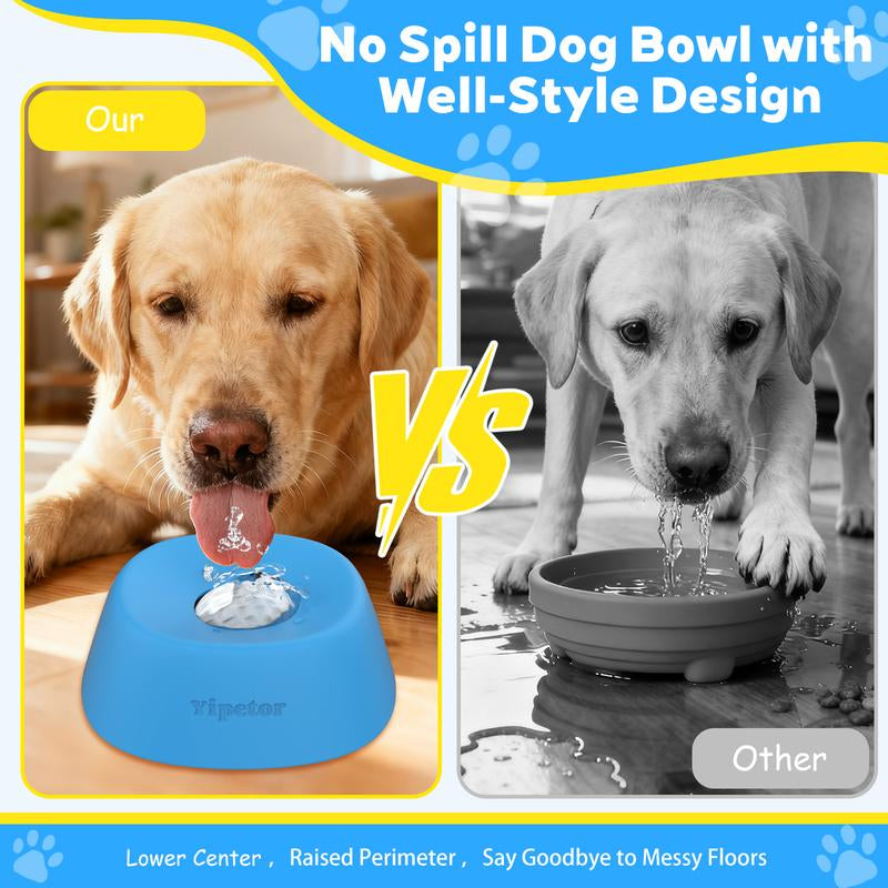 Yipetor Slow Feeder Dog Bowls for Liquid Treat, [Built-In Rolling Ball] No Spill Bone Broth Dog Licking Bowl, Multi-Purpose Puppy Yogurt Feeder Bowl for All Breeds Dietary Supplement/Post-Op Nutrition