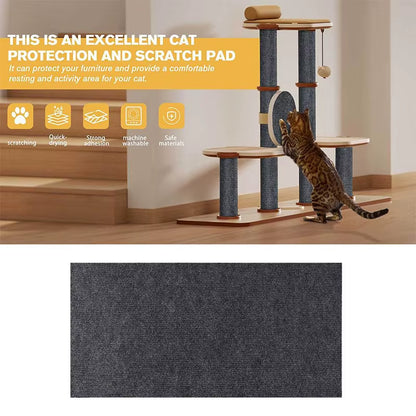 Trimmable Self-Adhesive Cat Scratch Mat – Protect Your Furniture and Walls from Scratching with This Easy-To-Use Solution