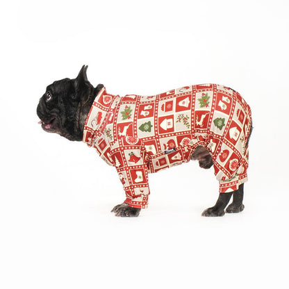 Christmas Dog Pajama, Funny Christmas Dog Costume, Christmas Puppy Pajama, Christmas Puppy Clothes, Puppy Christmas Gift, Dog Clothes, All over Print-Christmas Pattern, S-6XL Warm Winter Dog Pajamas Set Cute Snowman Dog Pajamas Christmas Shirt