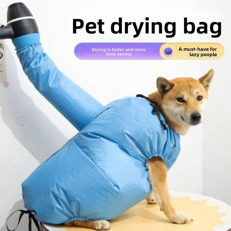 Pet Coat Quick Drying Bag for Small Pets Portable Hands-Free Grooming Solution Absorb Moisture Dry Fast Low Noise Puff Fluff Ideal for Baths