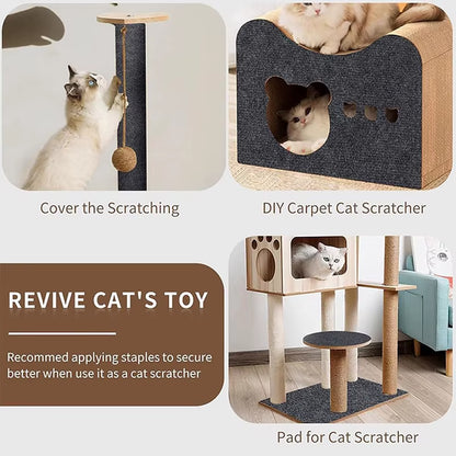 Trimmable Self-Adhesive Cat Scratch Mat – Protect Your Furniture and Walls from Scratching with This Easy-To-Use Solution