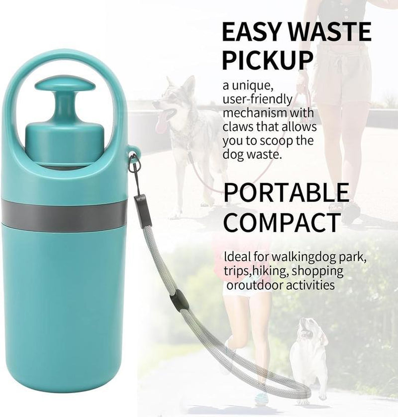 Portable Pet Poop Scooper with 1 Count Dog Waste Bag Holder & Dispenser for Outdoor Use Compact Design Essential Pet Supplies
