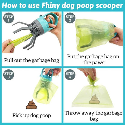 Portable Pet Poop Scooper with 1 Count Dog Waste Bag Holder & Dispenser for Outdoor Use Compact Design Essential Pet Supplies