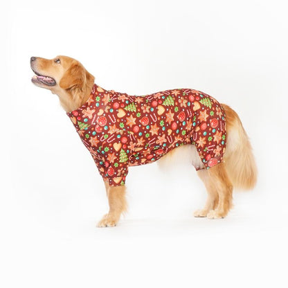 Christmas Dog Pajama, Funny Christmas Dog Costume, Christmas Puppy Pajama, Christmas Puppy Clothes, Puppy Christmas Gift, Dog Clothes, All over Print-Christmas Pattern, S-6XL Warm Winter Dog Pajamas Set Cute Snowman Dog Pajamas Christmas Shirt