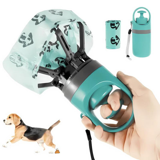 Portable Pet Poop Scooper with 1 Count Dog Waste Bag Holder & Dispenser for Outdoor Use Compact Design Essential Pet Supplies